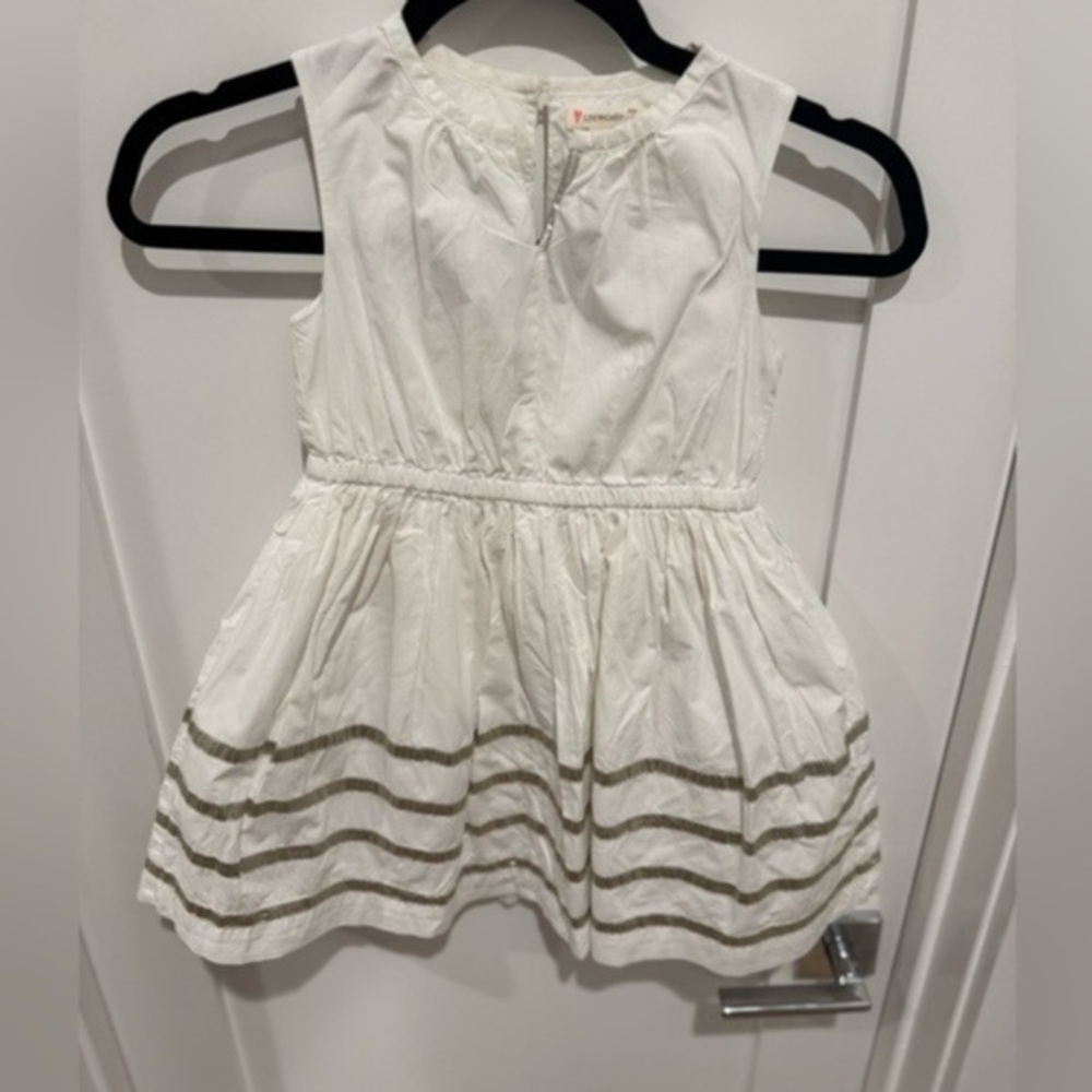 Sweet white dress, crew cuts, size 6 nautical coastal cowgirl G